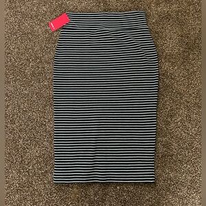 Black and White Striped Skirt